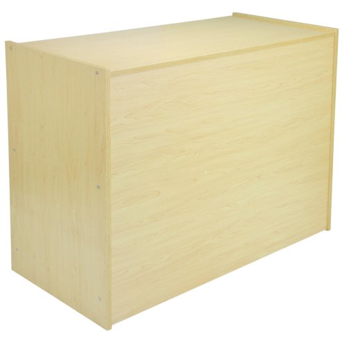 MonsterShop A1200 Shop Counter Retail Showcase Display Cabinet, Maple, 120cm x 90cm x 60cm