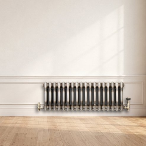 Traditional 3 Column Radiator - 300 x 650mm - Raw Metal