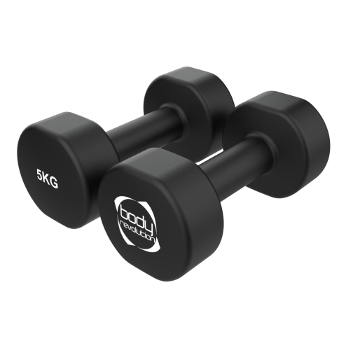 2 x 5KG Neoprene dumbbells