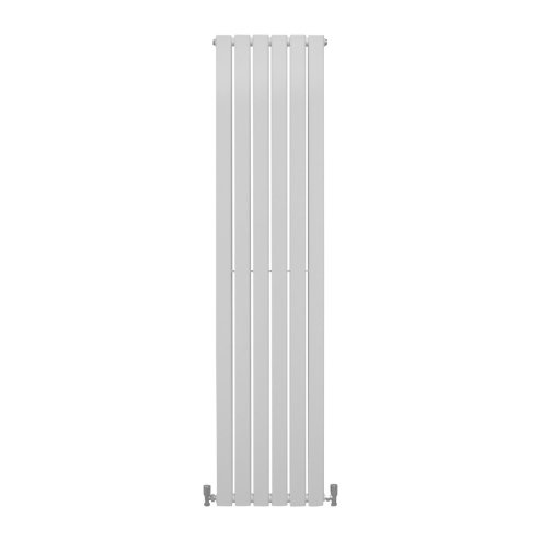 Designer Radiators 180 x 42cm Flat Panel Modern Central Heating Gloss White Vertical Column Double Panel Wall Mounted Slimline Kitchen Living Room Bathroom Commercial Cleaning Brush & Fixing Kit