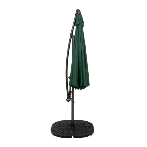 Cantilever Parasol 3m With Full Fan Base - Green