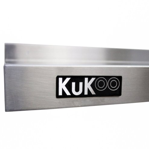 KuKoo Commercial Catering Corrosion Resistant x 2 Stainless Steel Kitchen Wall Shelf & Free Microfiber Cloths 1500mm x 300mm