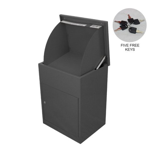 Parcel Post Box Lockable Wall Mounted Secure Large Outdoor Letter Smart Mail Drop Box Weatherproof Galvanised Steel | 5 Keys | 580 x 460 x 360mm