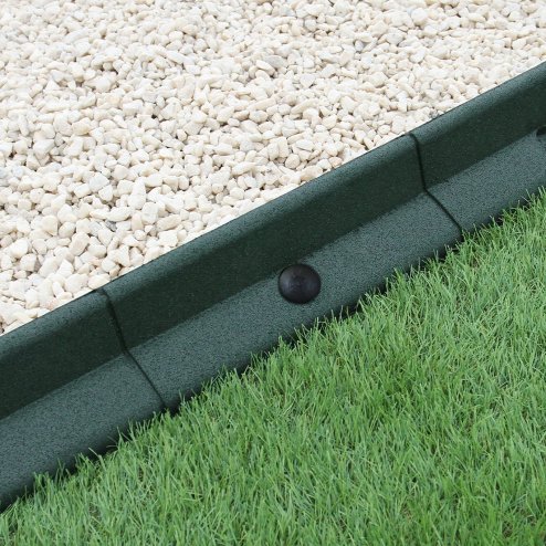 Flexible Lawn Edging Garden Border Grass Pathways Path Edge Vegetable Plot Flowerbed Raised Borders Rubber Artificial Grass Green | Pack of 20 x 1.2m