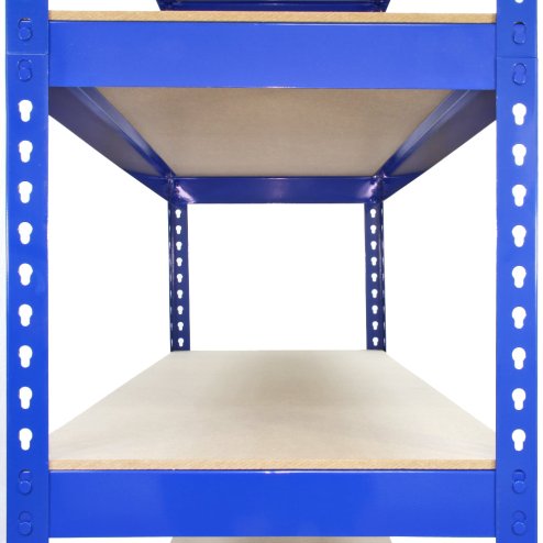 10 x Blue Racking Bay Unit 5 Tier Heavy Duty Steel Metal 200kg capacity Per Shelf Garage Shelves Storage Warehouse Shed Workshop Boltless Shelving 120 x 50 x 180cm Free Rubber Mallet