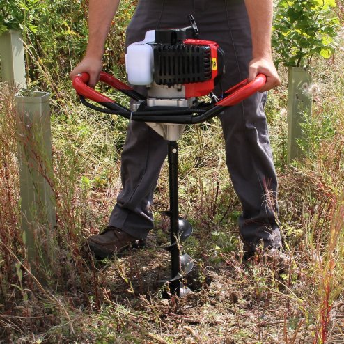 T-Mech Earth Auger and Petrol Post Driver Garden Post Hole Digger 52cc 40cc Posts Fence knocker Driving Picket Fencing Ramming 2-Stroke 4-Stroke