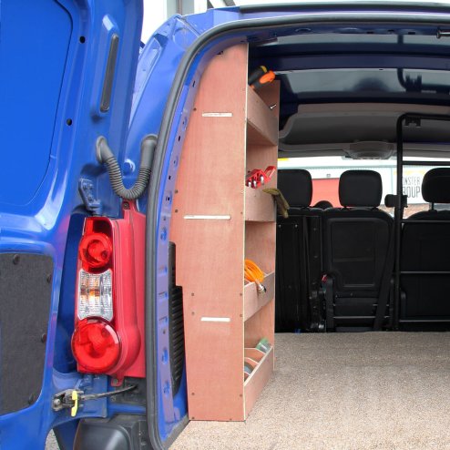 Camper Van Lining Carpet 11m2 Silver Grey 4 Way Super Stretch & Citroen Berlingo Van Racking Plywood Tool Storage Utility Ply Toolbox Transporter Shelves Rack Unit Motorhome 5 x Adhesive Glue Cans Kit