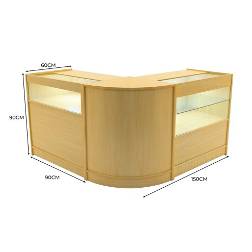 Adonis LED Shop Counter Set B900, C900 & CM60 - Maple