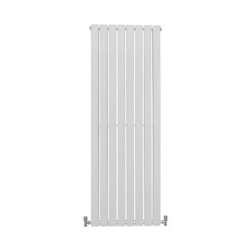 Designer Radiators 160 x 56cm Flat Panel Modern Central Heating Gloss White Vertical Column Double Panel Wall Mounted Slimline Kitchen Living Room Bathroom Commercial Cleaning Brush & Fixing Kit