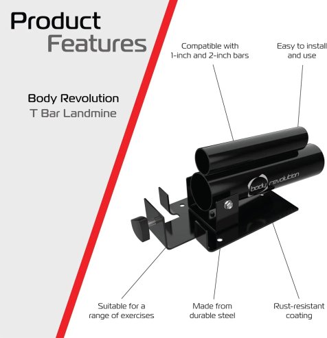 Body Revolution 4ft Barbell Bar & T-Bar Row Bundle