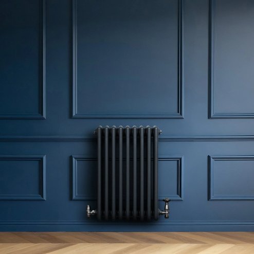 Traditional 4 Column Radiator - 600 x 425mm - Anthracite Grey