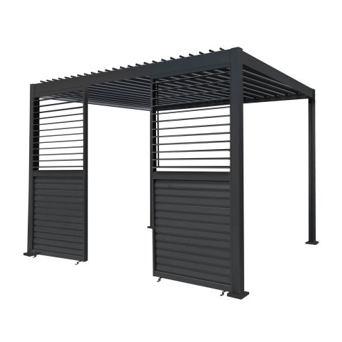 Anthracite Aluminium Pergola Shutter Panel - 92cm Wide