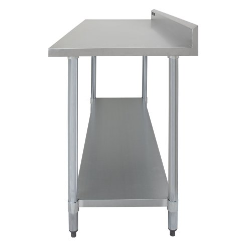 KuKoo 5ft Food Preparation Kitchen Catering Table, Stainless Steel, 250kg Capacity