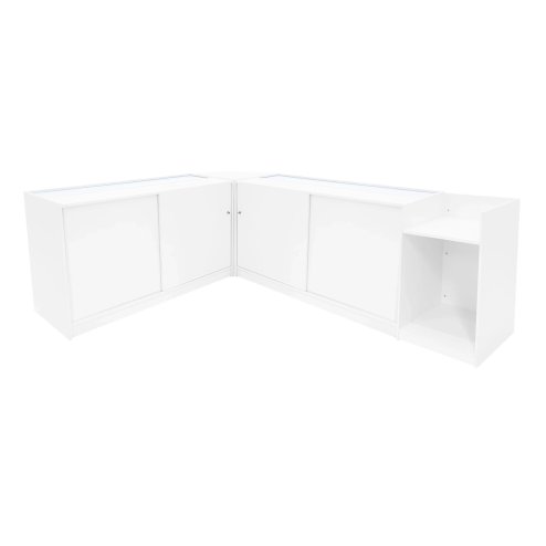 Theia LED Shop Counter Set K1500, C1500, TB60 & LM60 - White