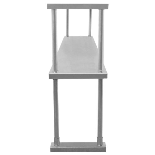 Double Tier Shelving for 5ft Catering Prep Table Commercial Kitchen Bench Overshelf Stainless Steel Heavy-duty 150 x 75 x 30cm (WxHxD)