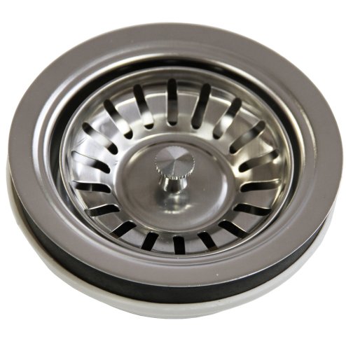 KuKoo Stainless Steel Kitchen Sink Basin & Confetti Tap, Reversible 1.5 Bowl, 105cm x 18cm x 50cm