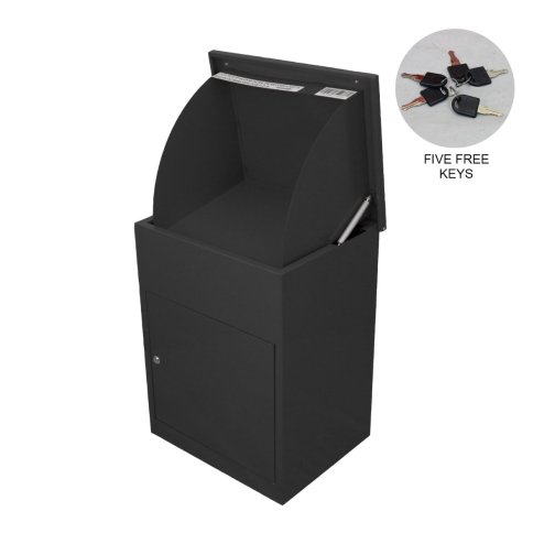 Parcel Post Box Lockable Wall Mounted Secure Large Outdoor Letter Smart Mail Drop Box Weatherproof Galvanised Steel | 5 Keys | 580 x 460 x 360mm