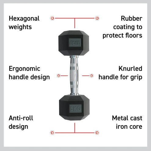 Body Revolution Hex Dumbbells 30kg pair