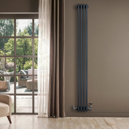 Traditional 4 Column Radiator - 1800 x 200mm - Anthracite Grey