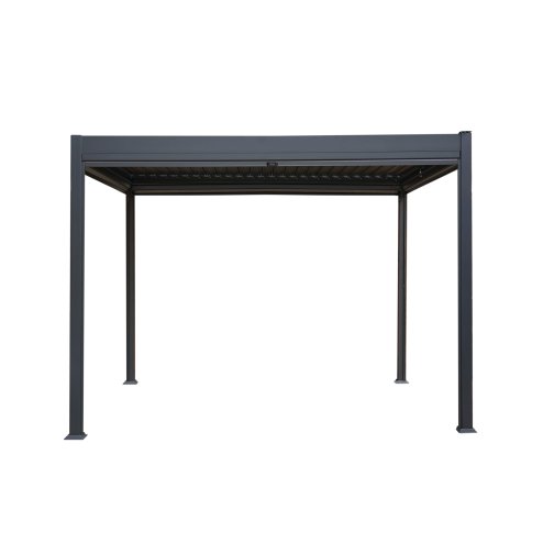 Aluminium Pergola With Anthracite Blinds - 3m x 3m