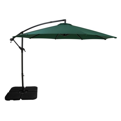 Cantilever Parasol 3m With Square Base - Green