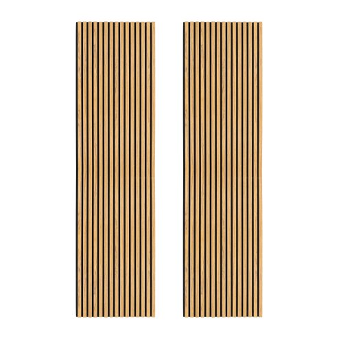 Acoustic Slat Wall Panels x 2 - Oak