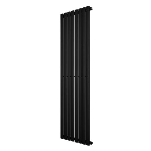 Oval Single Column Radiator - 1600 x 480mm - Black