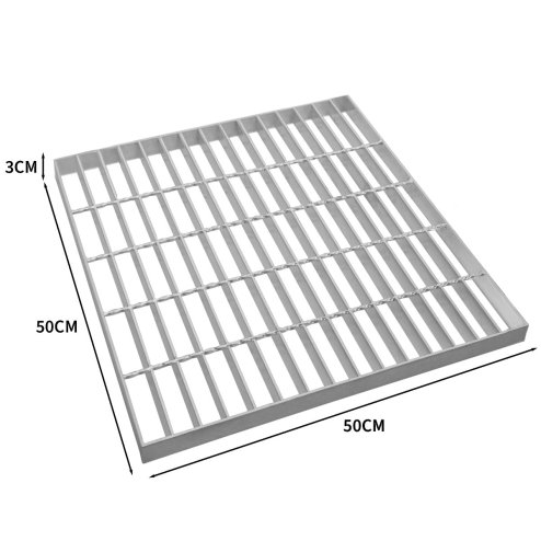Galvanised Grating Floor Forge Walkway Mesh Floor Panel Grid Drainage Gutter Vent Heavy Duty Weatherproof Steel Zinc Coated 500mm x 500mm x 30mm 4mm Metal Thickness 250kg Load Capacity