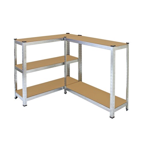 Monster Racking Galwix Steel Shelving, 175kg/shelf, 180 x 30 x 180cm, 5 Tier Galvanised Storage Bays