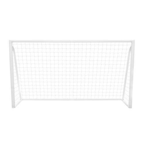 Football Goal Net 12 x 6ft All Weather PVC Goalpost 30ply Knotted Netting 24 Clips Portable Training Practice Indoor Outdoor Quick Slot & Click Assembly 5 Hole Target Sheet Bungee Straps & Carry Bag