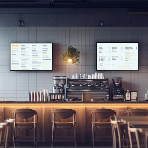 LED Advertising Light Box A2 Ultra Slim Frame Poster Display Illuminated Wall Ceiling Mounted 1m Bracket Backlit Menu Board Movie Takeaway Shop Sign Holder Black Rectangle Lightweight Aluminium Indoor