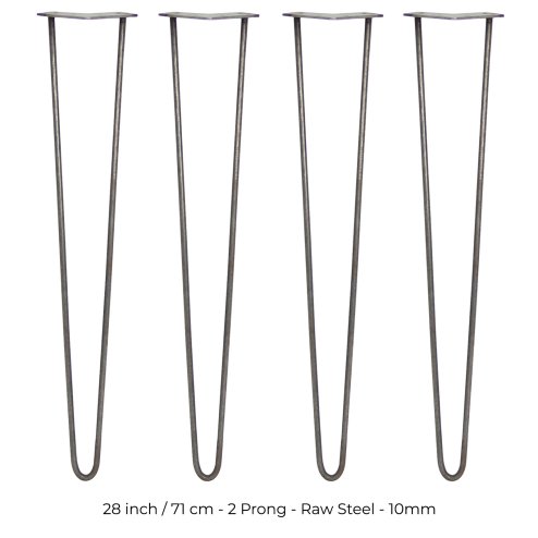 4 x Hairpin Legs / Hair Pin Legs Set SkiSki Legs Furniture Desk Bench Chair Table 28