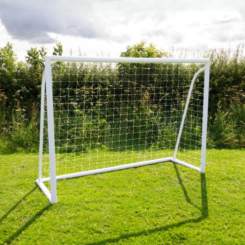 Football Goal Net 8 x 6ft All Weather PVC Goalpost 30ply Knotted Netting 24
