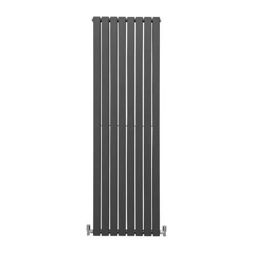 Designer Radiators 180 x 56cm Flat Panel Modern Central Heating Anthracite Grey Vertical Column Double Panel Wall Mounted Slimline Kitchen Living Room Bathroom Commercial Cleaning Brush & Fixing Kit