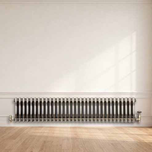 Traditional 3 Column Radiator - 300 x 1460mm - Raw Metal