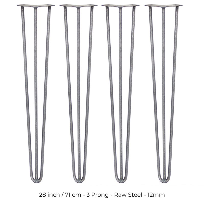 4 x Hairpin Legs / Hair Pin Legs Set SkiSki Legs Furniture Desk Bench Chair Table 28