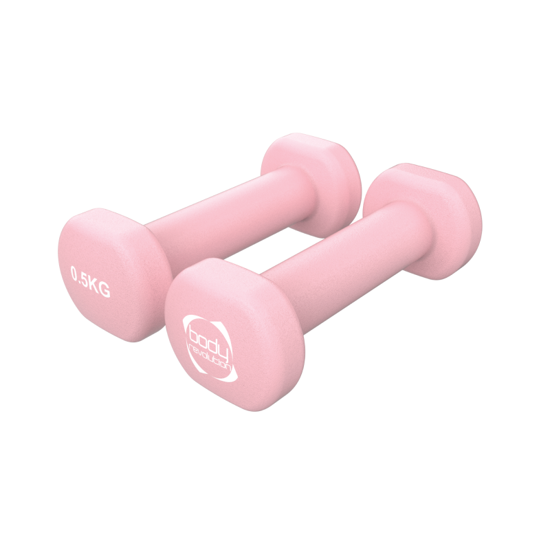 2 x 0.5KG Neoprene dumbbells