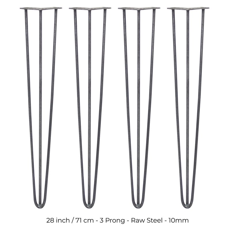 4 x Hairpin Legs / Hair Pin Legs Set SkiSki Legs Furniture Desk Bench Chair Table 28