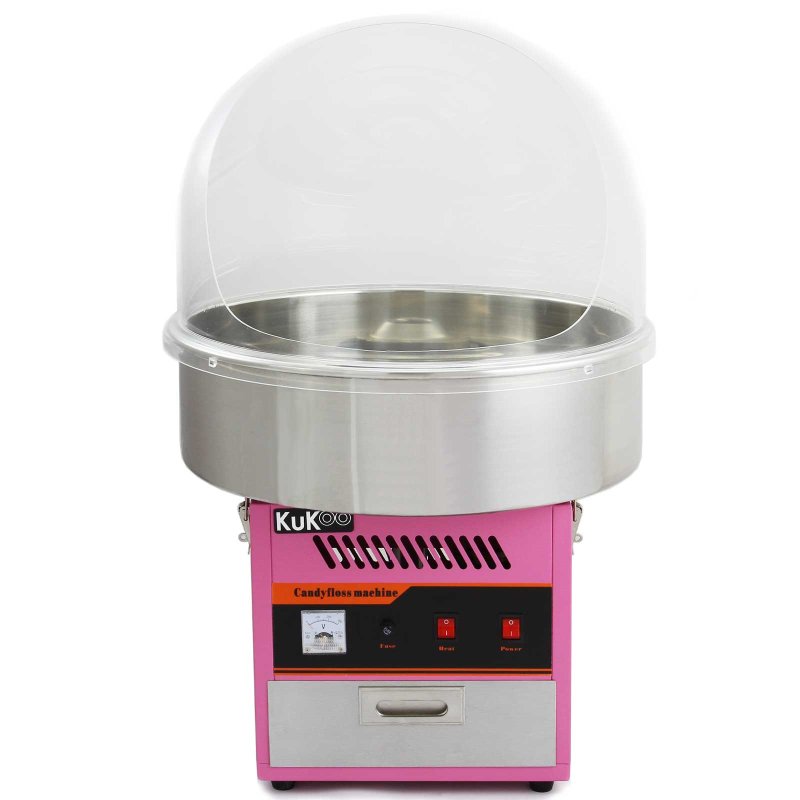 KuKoo Acrylic Dome for Candy Floss Machines, Transparent, 53.5cm x 37cm x 53.5cm