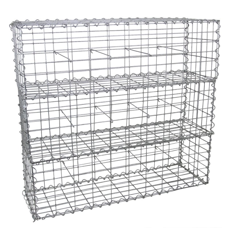 Gabion Baskets Galvanised Steel Cages Mesh Wire Stone Basket Outdoor Spiral Retaining Wall Planter Garden / 100 x 30 x 30cm / 6 Pack