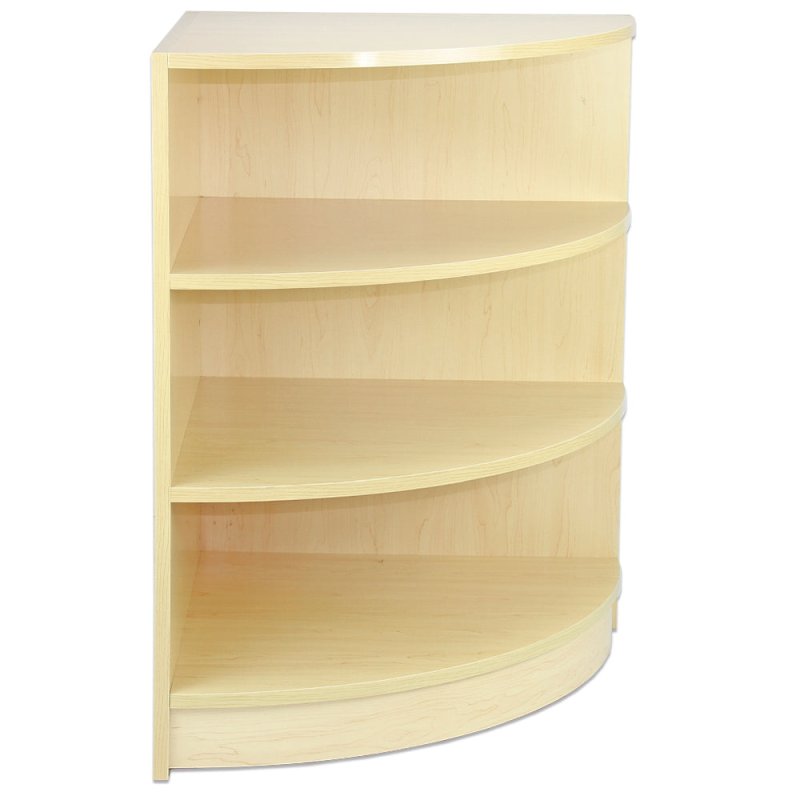 MonsterShop LM60 Corner Shop Counter Retail Showcase Display Cabinet, Maple, 60cm x 90cm x 60cm