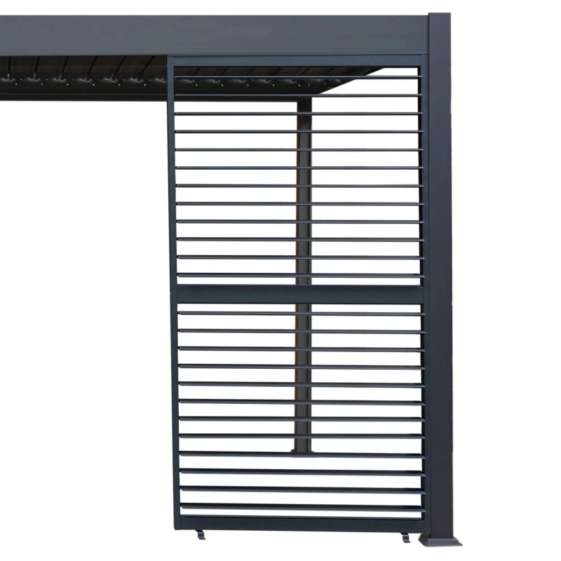 Anthracite Aluminium Pergola Shutter Panel - 123cm Wide