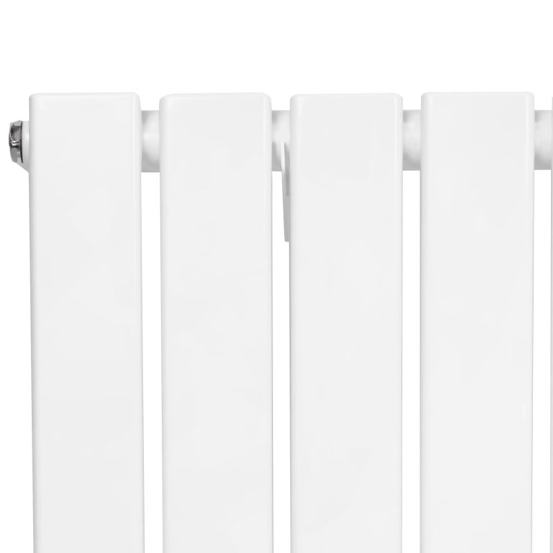 Flat Single Column Radiator & Valves - 1800mm x 560mm - White