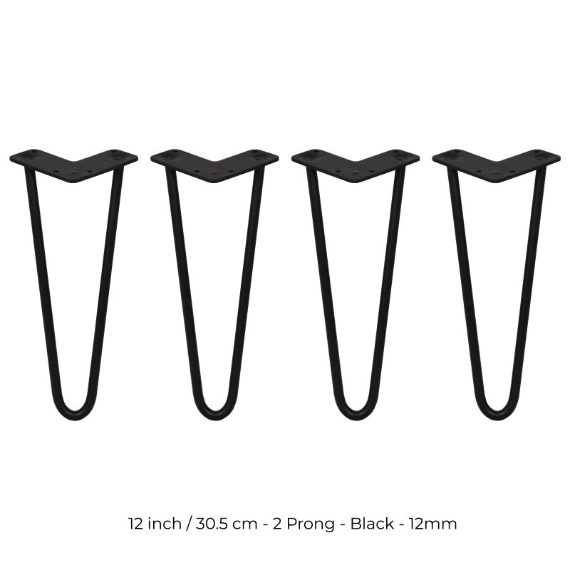 4 x Hairpin Legs / Hair Pin Legs Set SkiSki Legs Furniture Desk Bench Chair Table 12