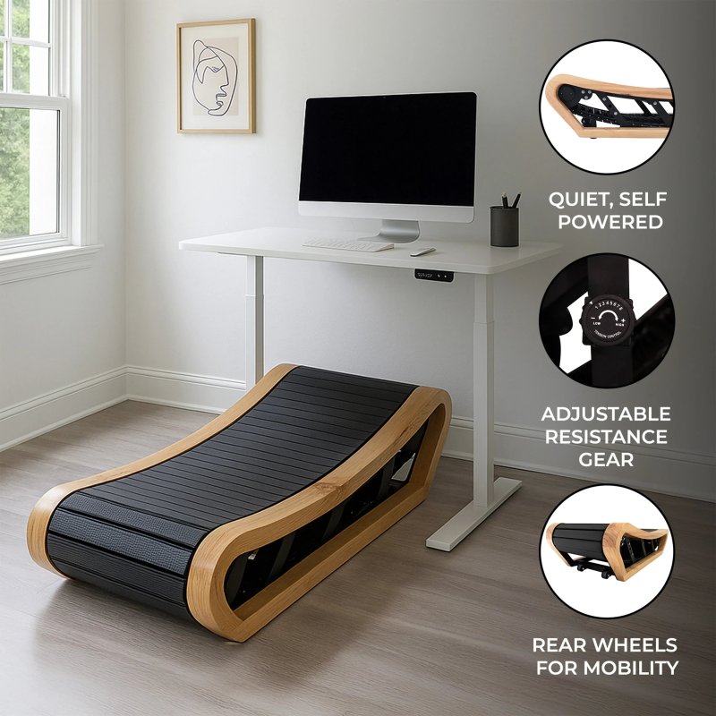 Curved Treadmill - Light Oak