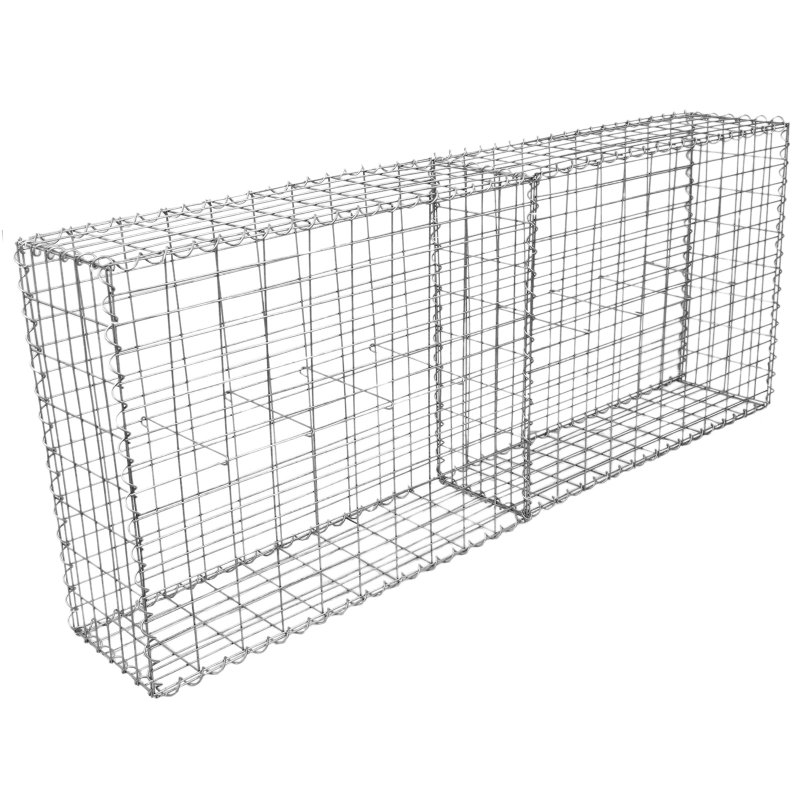 Gabion Baskets Mesh Wire Galvanised Steel Cages Stone Outdoor Basket Spiral Retaining Wall Planter Garden / 100 x 95 x 30cm / 6 Pack