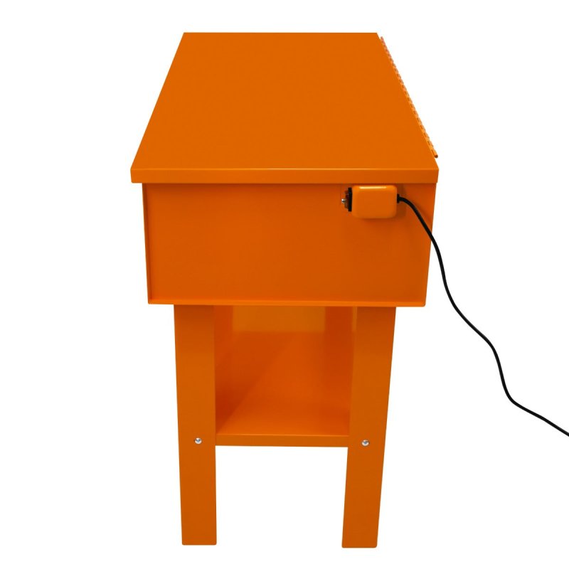 Parts washer 180L 40 Gallon Tank Free Standing Mechanic Garage Workshop Coated Steel Removable Shelf Small Components Container Fusible Link Lid 2.7 - 3.6 L/min Pump Output 24 Gallon Solvent Capacity