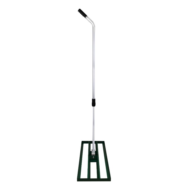 Lawn Leveller 100cm x 32cm Levelling Rake Lute Heavy Duty Lightweight Galvanised Steel Aluminium Green 1.2 - 1.9m Extendable Handle Easy Grip Landscaping Garden Tool Grass Soil Artificial Turf Compost