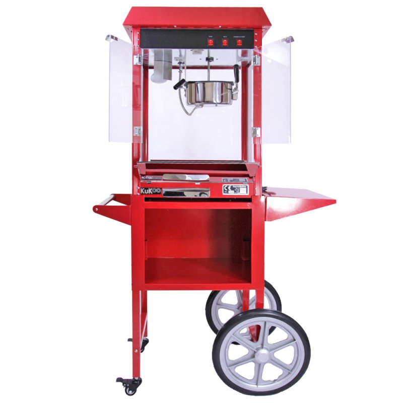 Popcorn Maker Machine / 8 Ounce Large Kukoo Pop Corn Machine With Matching Cart