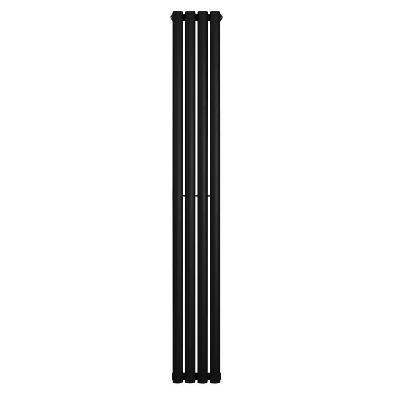 Oval Single Column Radiator - 1800 x 240mm - Black